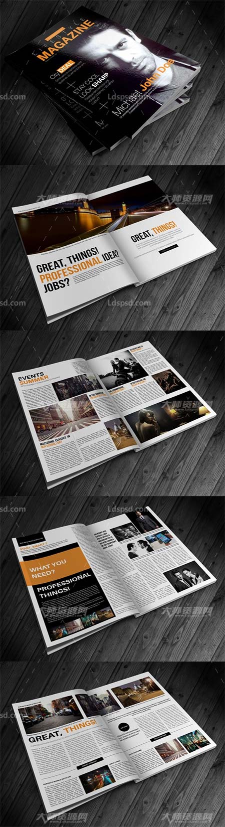 Creative Lifestyle Magazine Template,indesign模板－商业杂志(通用型/16页)